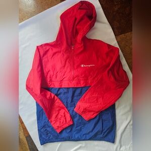 Champion Kids Red and Blue Pullover Jacket/Windbreaker- Large